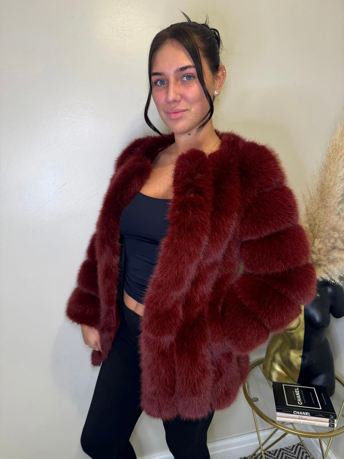 Faux Fur bubble coat longer style